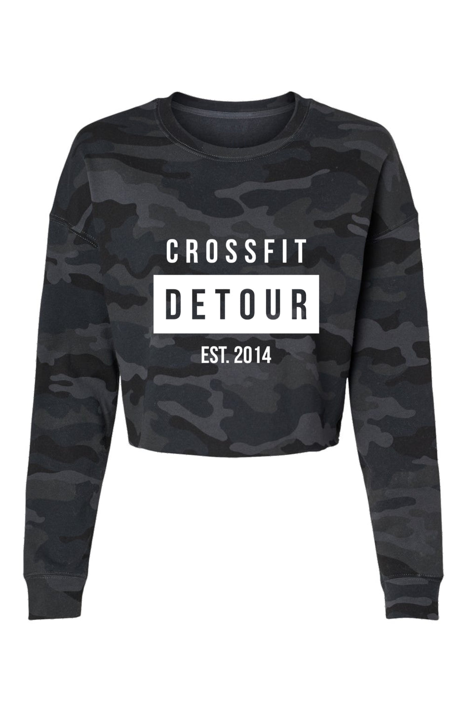 Lightweight Camo Cropped Crew