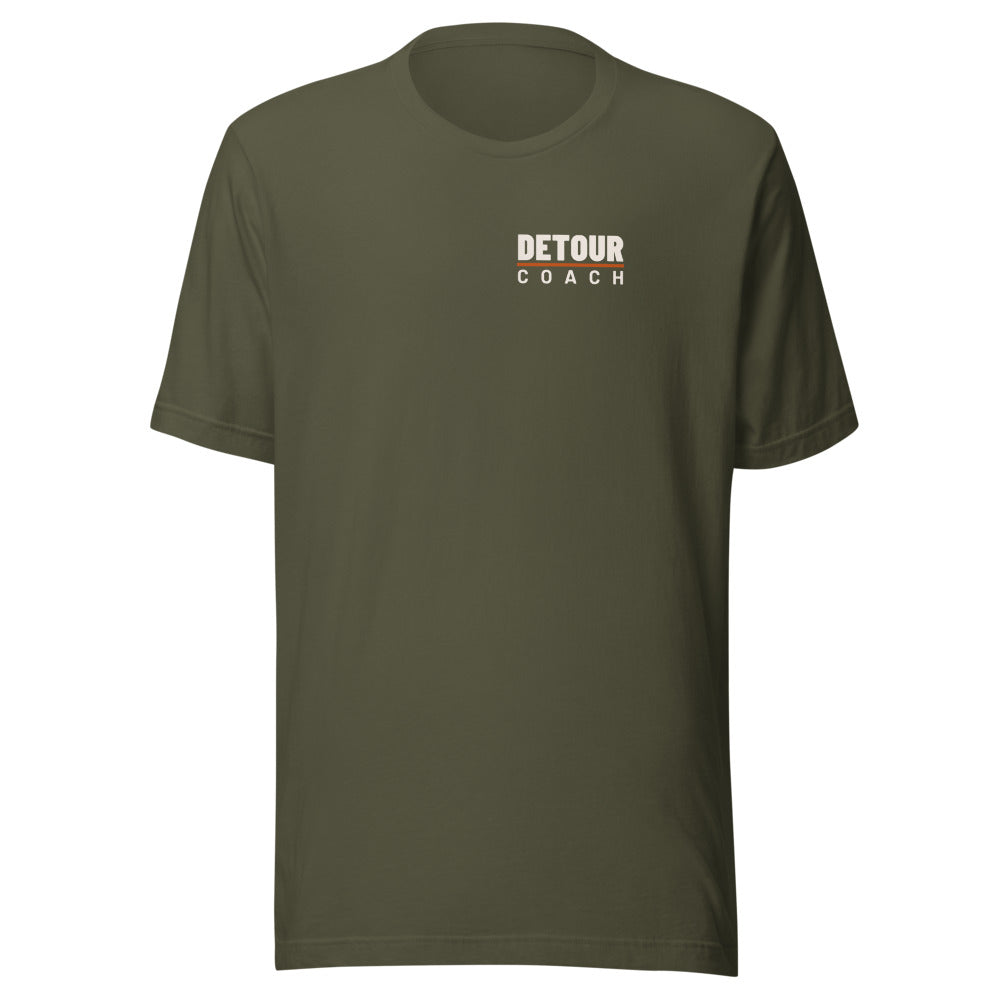 Coach Back-Hit Tee in Military Green, front