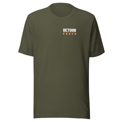 Coach Back-Hit Tee in Military Green, front