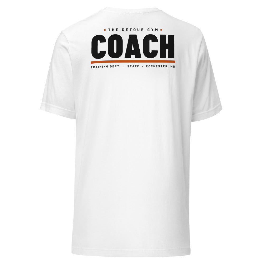Coach Back-Hit Tee in White, back print