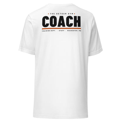 Coach Back-Hit Tee in White, back print