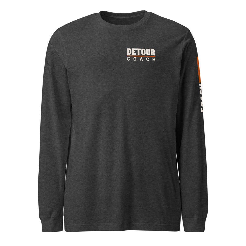 Coach Sleeve-Hit Long Sleeve in Dark Grey Heather, front