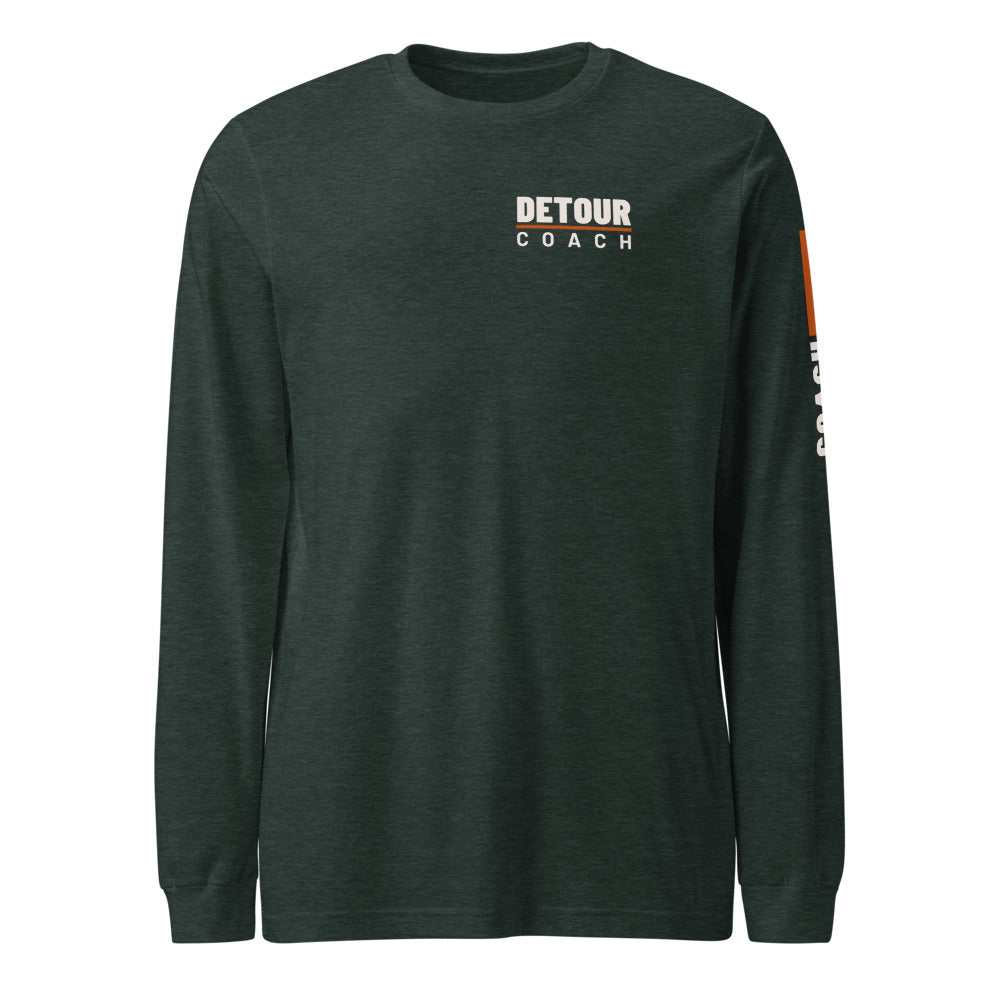 Coach Sleeve-Hit Long Sleeve in Heather Forest, front