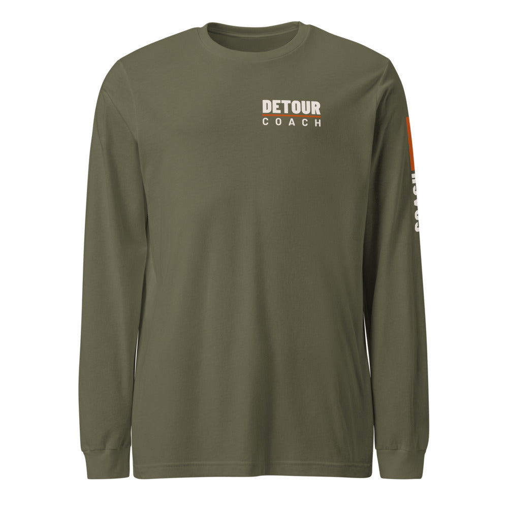 Coach Sleeve-Hit Long Sleeve in Military Green, front