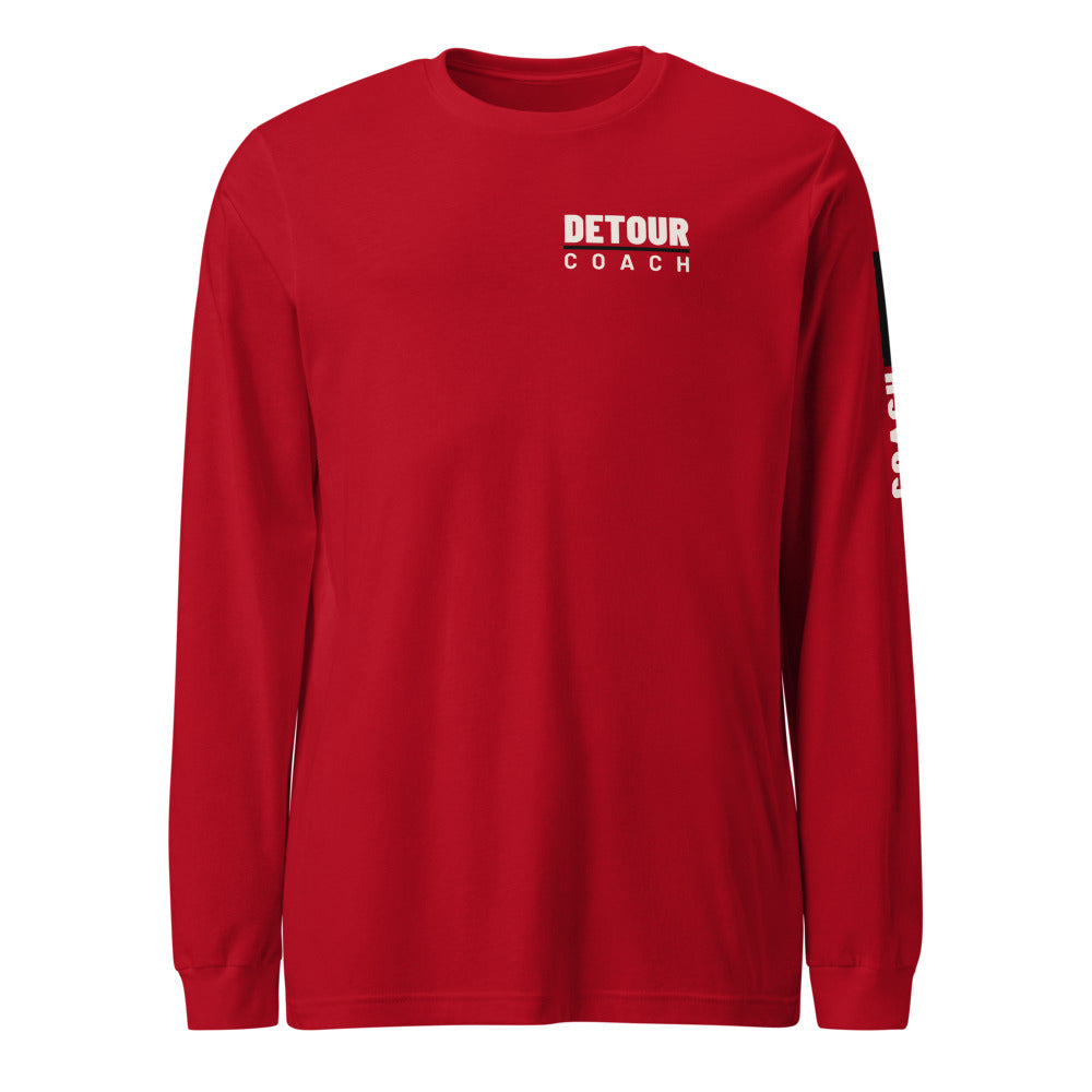 Coach Sleeve-Hit Long Sleeve in Red, front