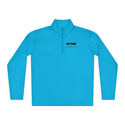 Coach Performance Quarter-Zip in Atomic Blue, front