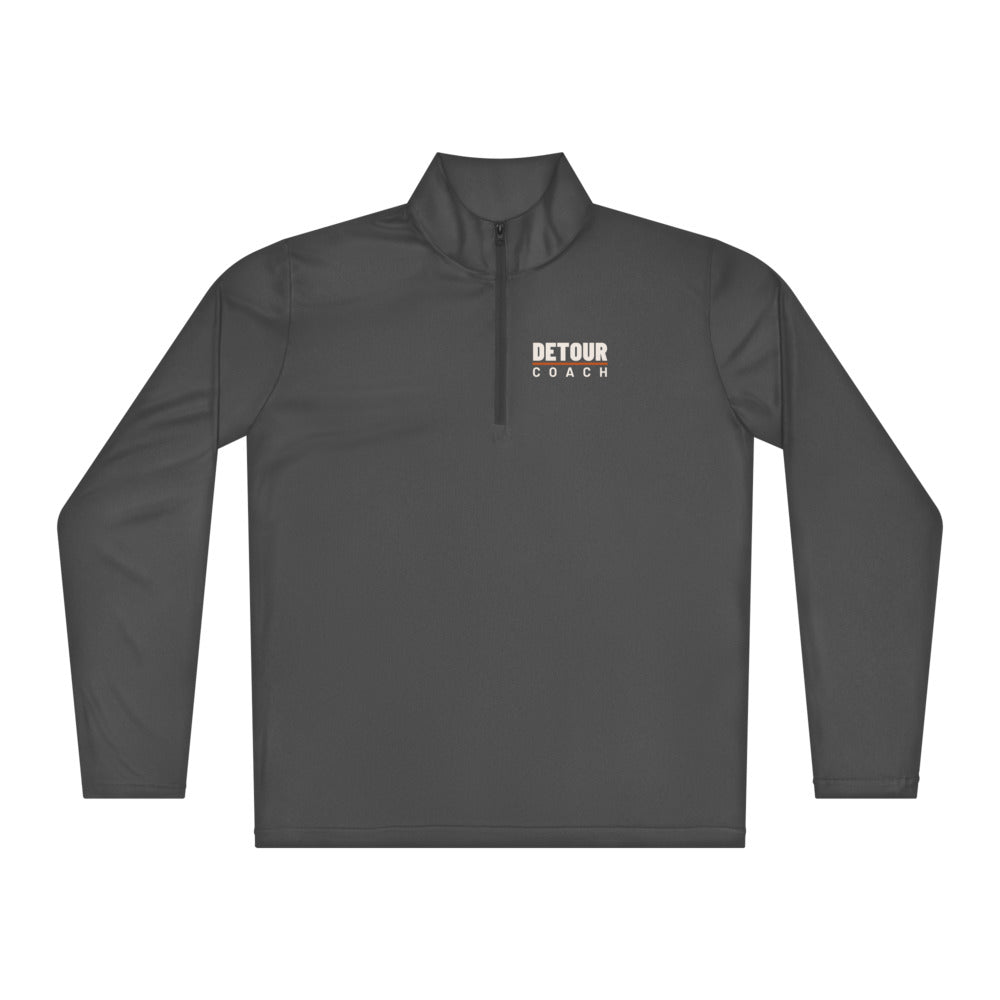 Coach Performance Quarter-Zip in Iron Grey, front