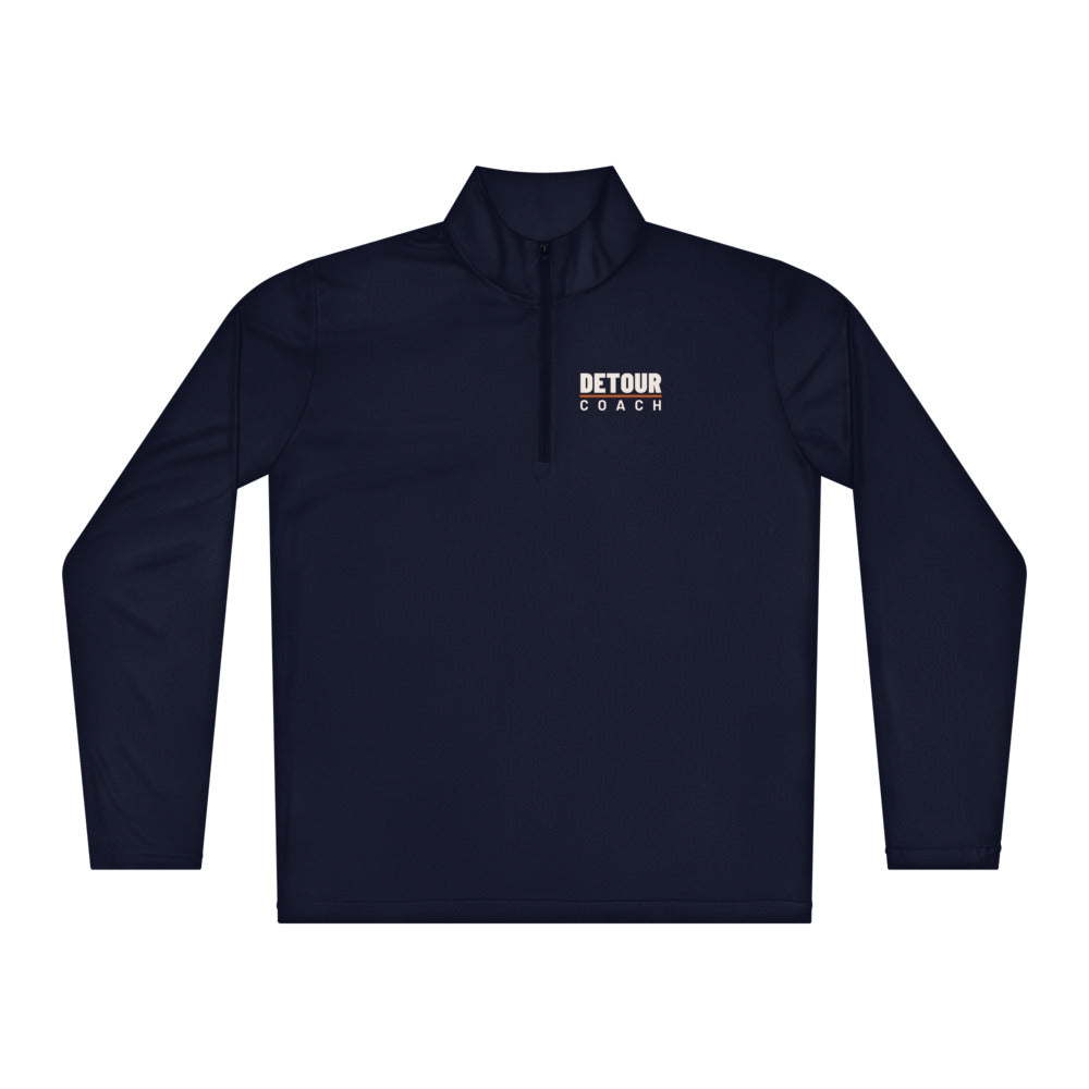 Coach Performance Quarter-Zip in True Navy, front