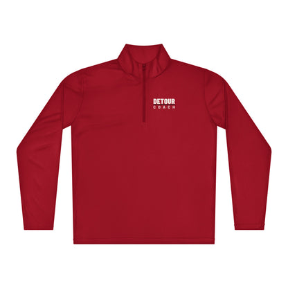 Coach Performance Quarter-Zip in True Red, front