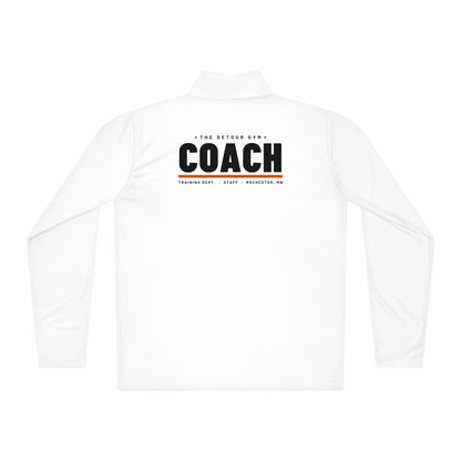 Coach Performance Quarter-Zip in White, back print