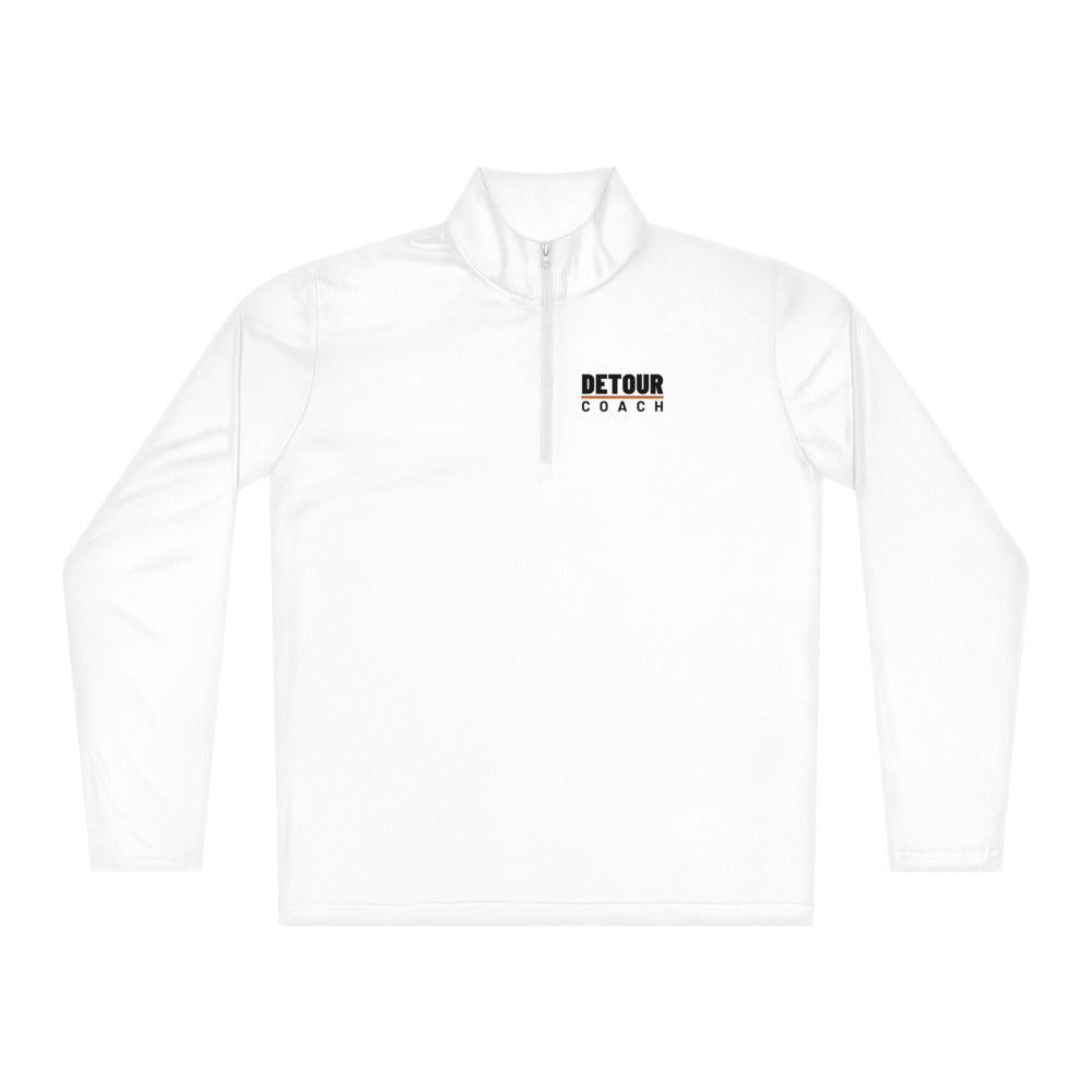 Coach Performance Quarter-Zip in White, front