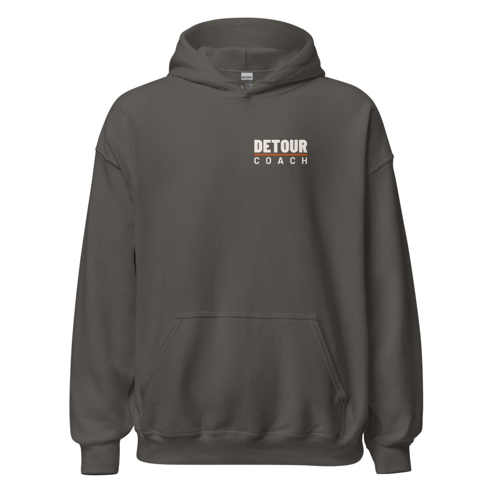 Coach Back-Hit Hoodie in Charcoal, front