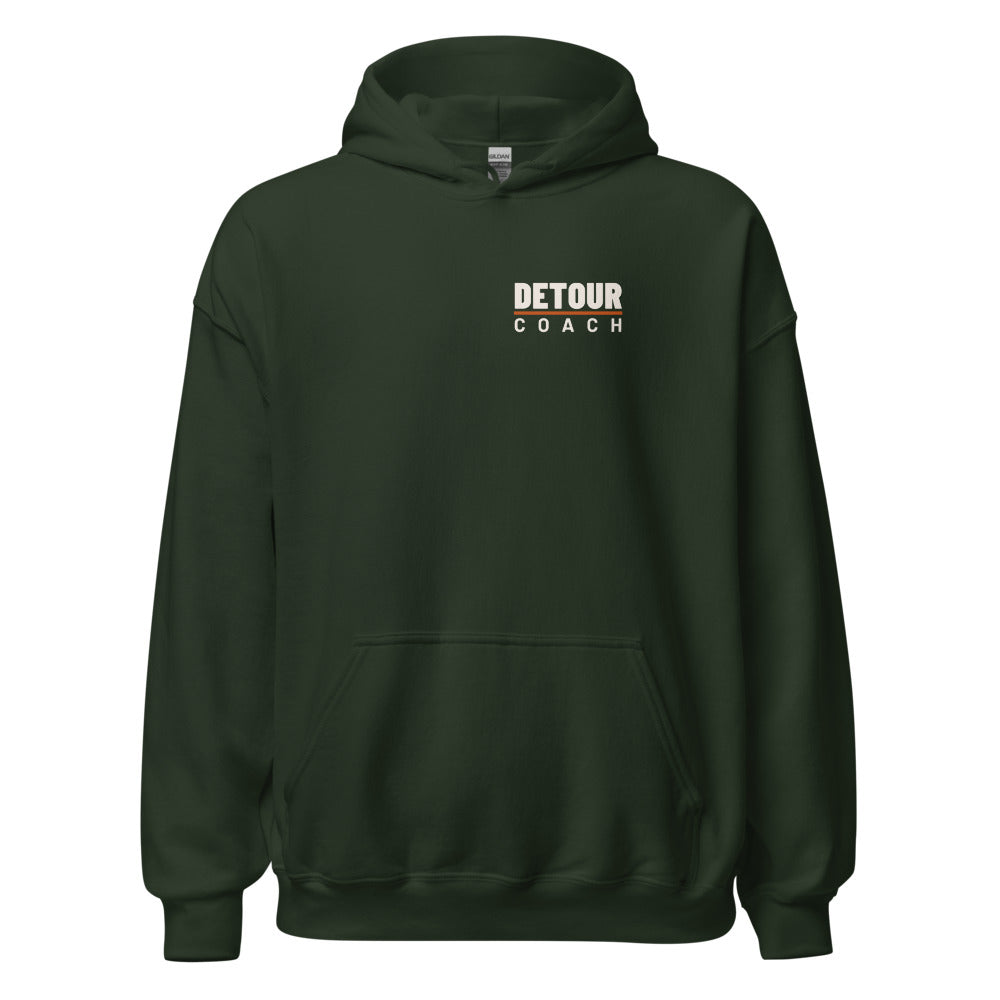 Coach Back-Hit Hoodie in Forest Green, front