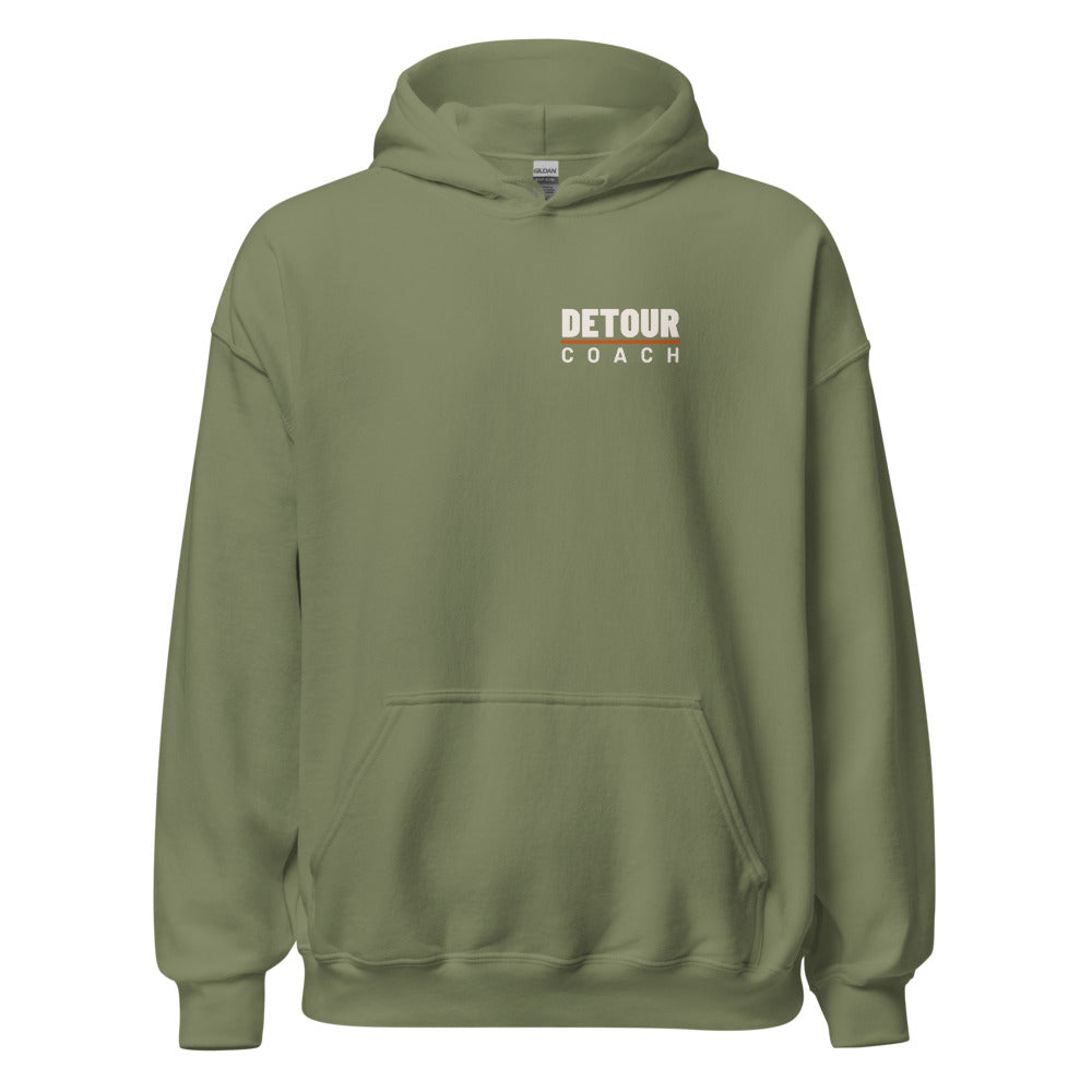 Coach Back-Hit Hoodie in Military Green, front
