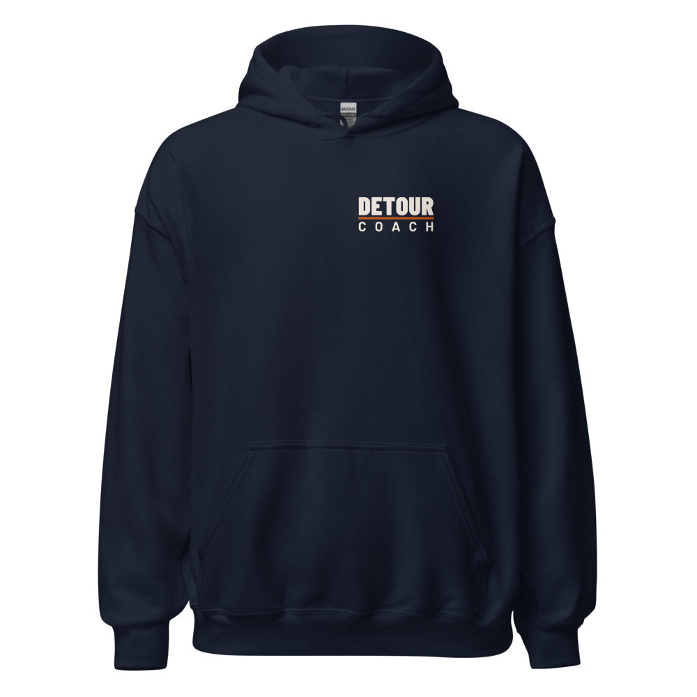 Coach Back-Hit Hoodie in Navy, front