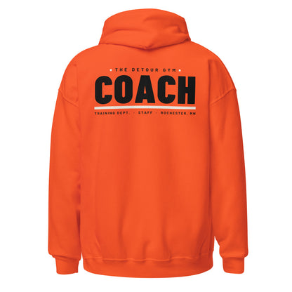 Coach Back-Hit Hoodie in Orange, back print
