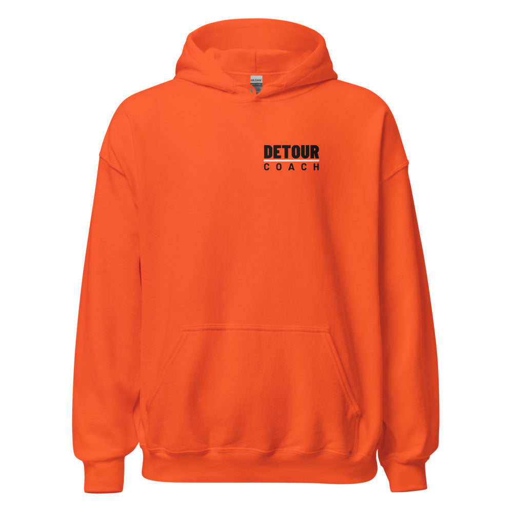 Coach Back-Hit Hoodie in Orange, front