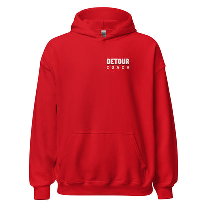 Coach Back-Hit Hoodie in Red, front