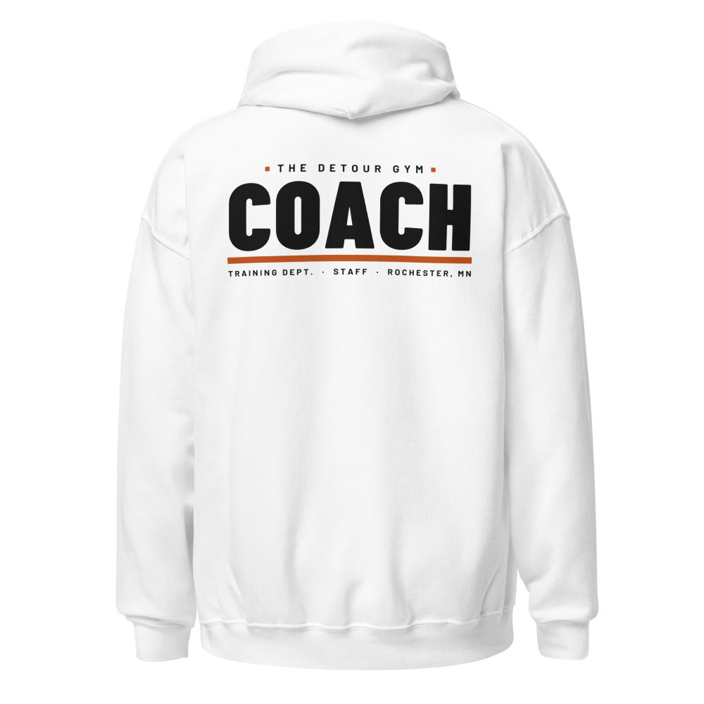 Coach Back-Hit Hoodie in White, back print