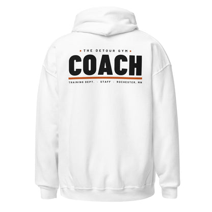 Coach Back-Hit Hoodie in White, back print