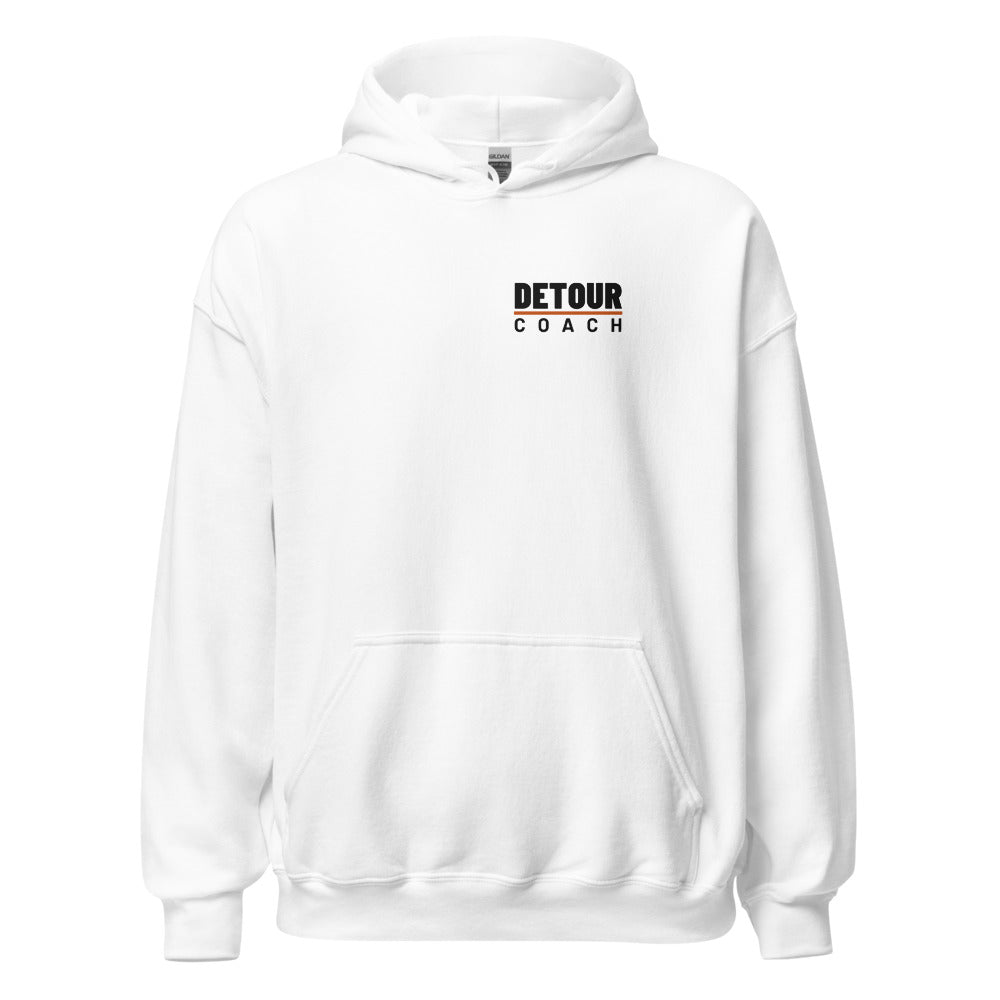 Coach Back-Hit Hoodie in White, front