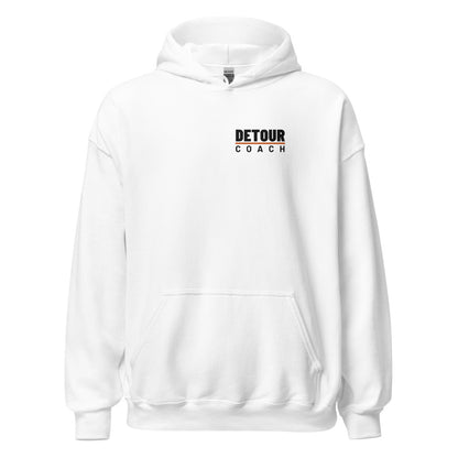 Coach Back-Hit Hoodie in White, front