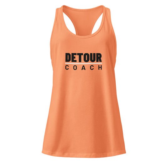 Women’s Coach Racerback Tank in Light Orange, front