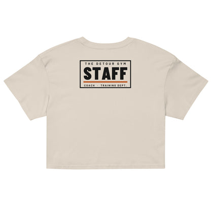 Women’s Coach Crop Tee in Bone, back print