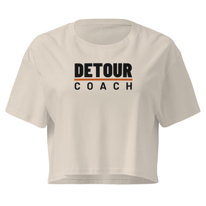 Women’s Coach Crop Tee in Bone, front