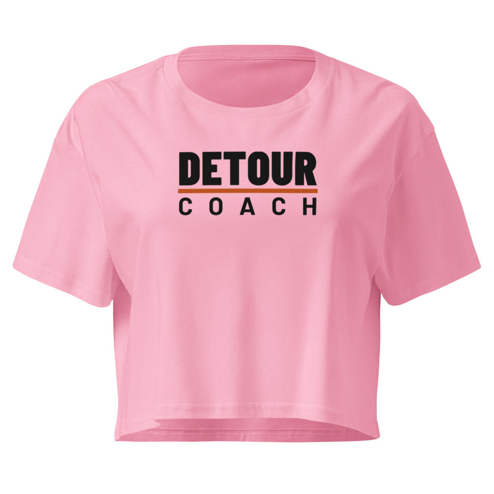 Women’s Coach Crop Tee in Bubblegum, front