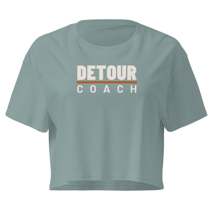 Women’s Coach Crop Tee in Mineral, front