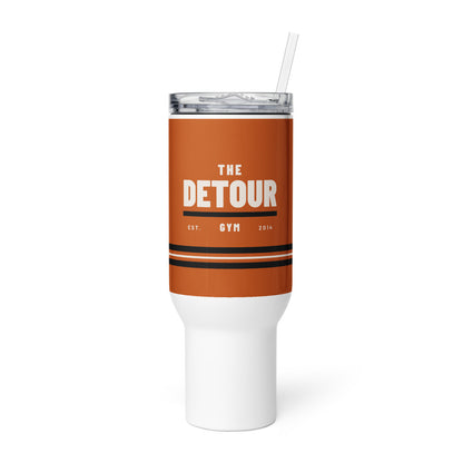 Detour 40 oz Handled Tumbler in Burnt Orange, front