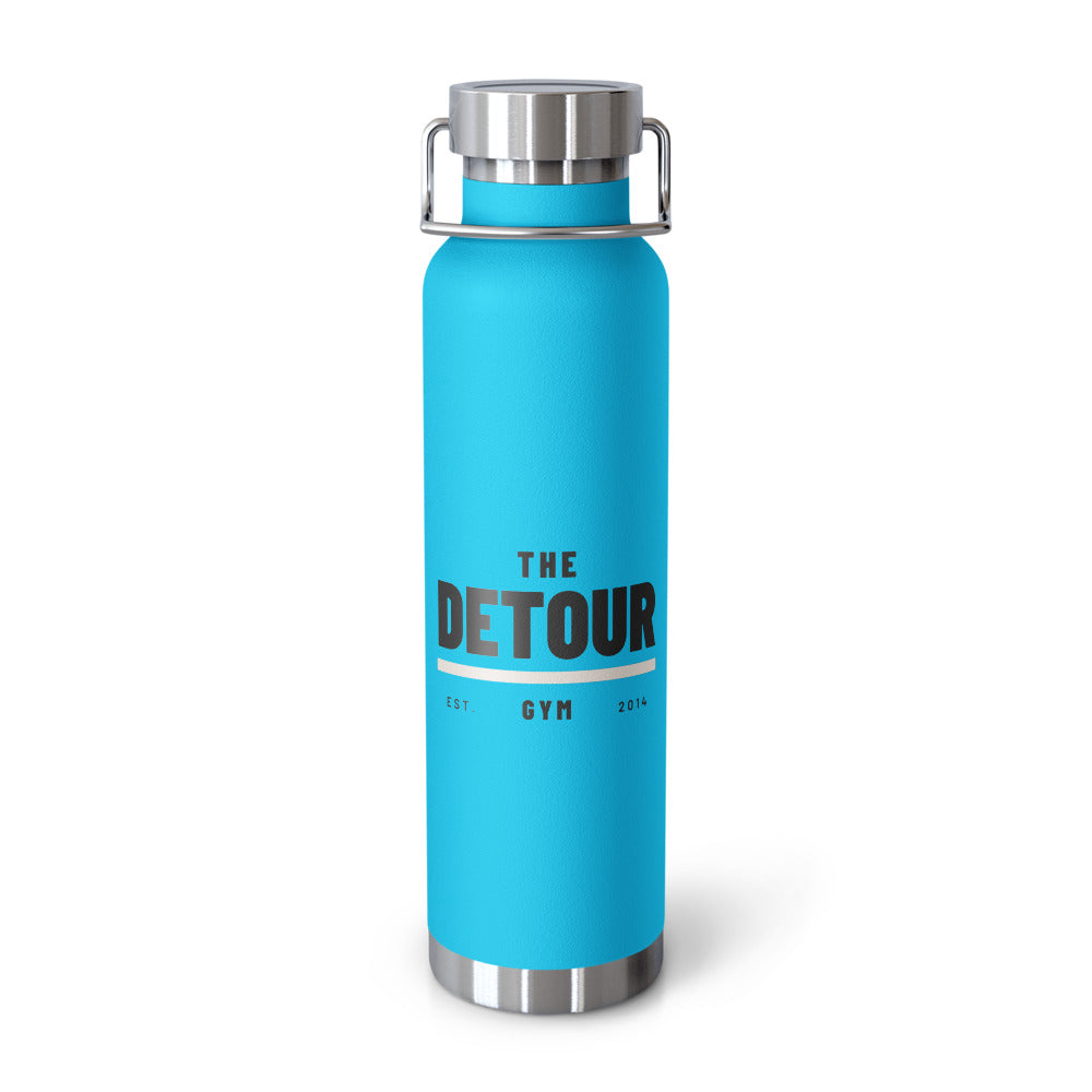 Detour Insulated Copper-Lined Bottle 22 oz in Pebble Blue, front