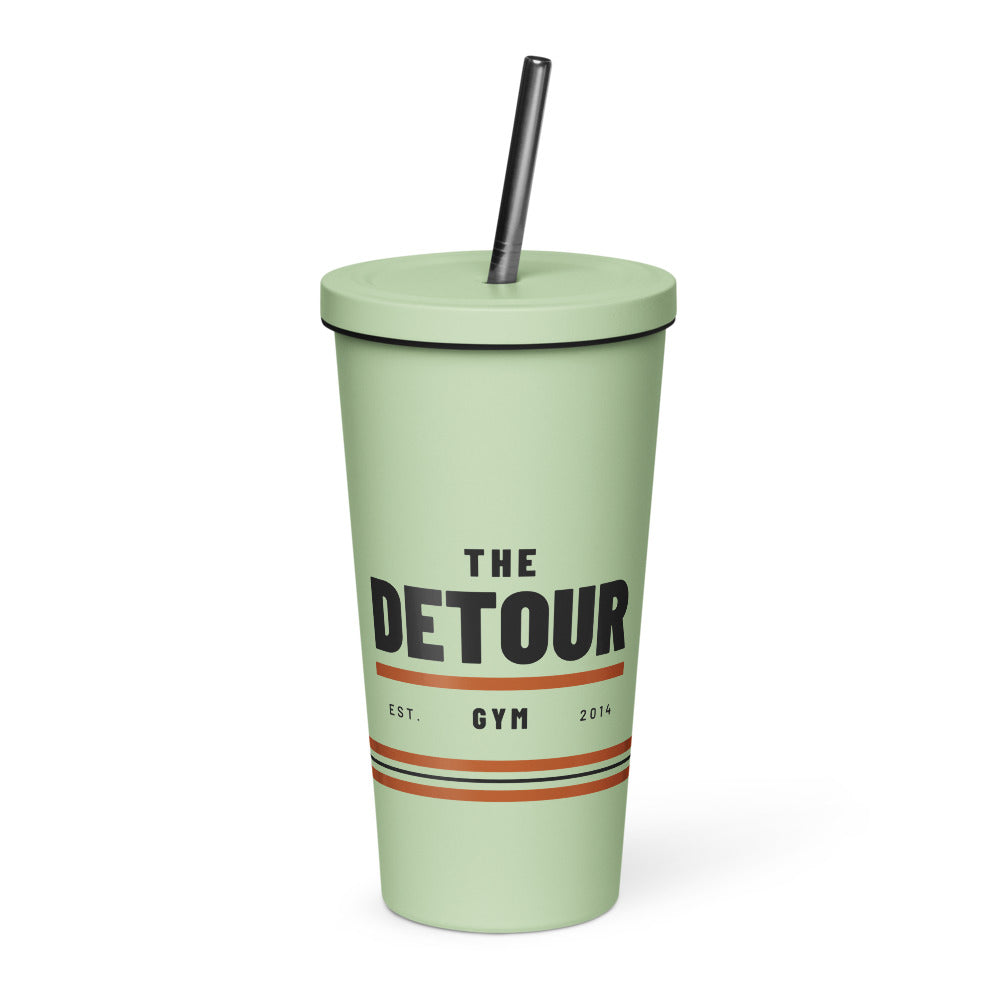 Detour Insulated Straw Tumbler 20 oz in Mint, front