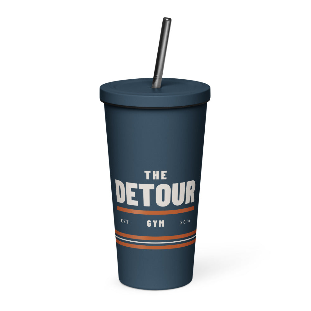 Detour Insulated Straw Tumbler 20 oz in Navy, front