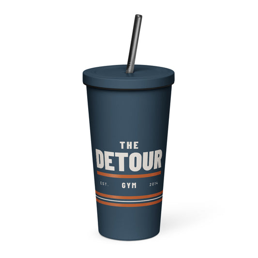Detour Insulated Straw Tumbler 20 oz in Navy, front