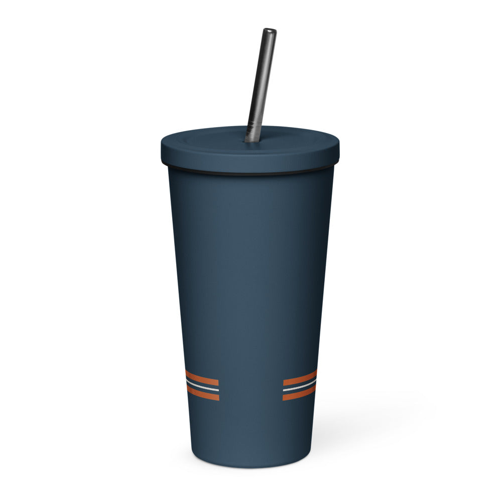 Detour Insulated Straw Tumbler 20 oz in Navy, back