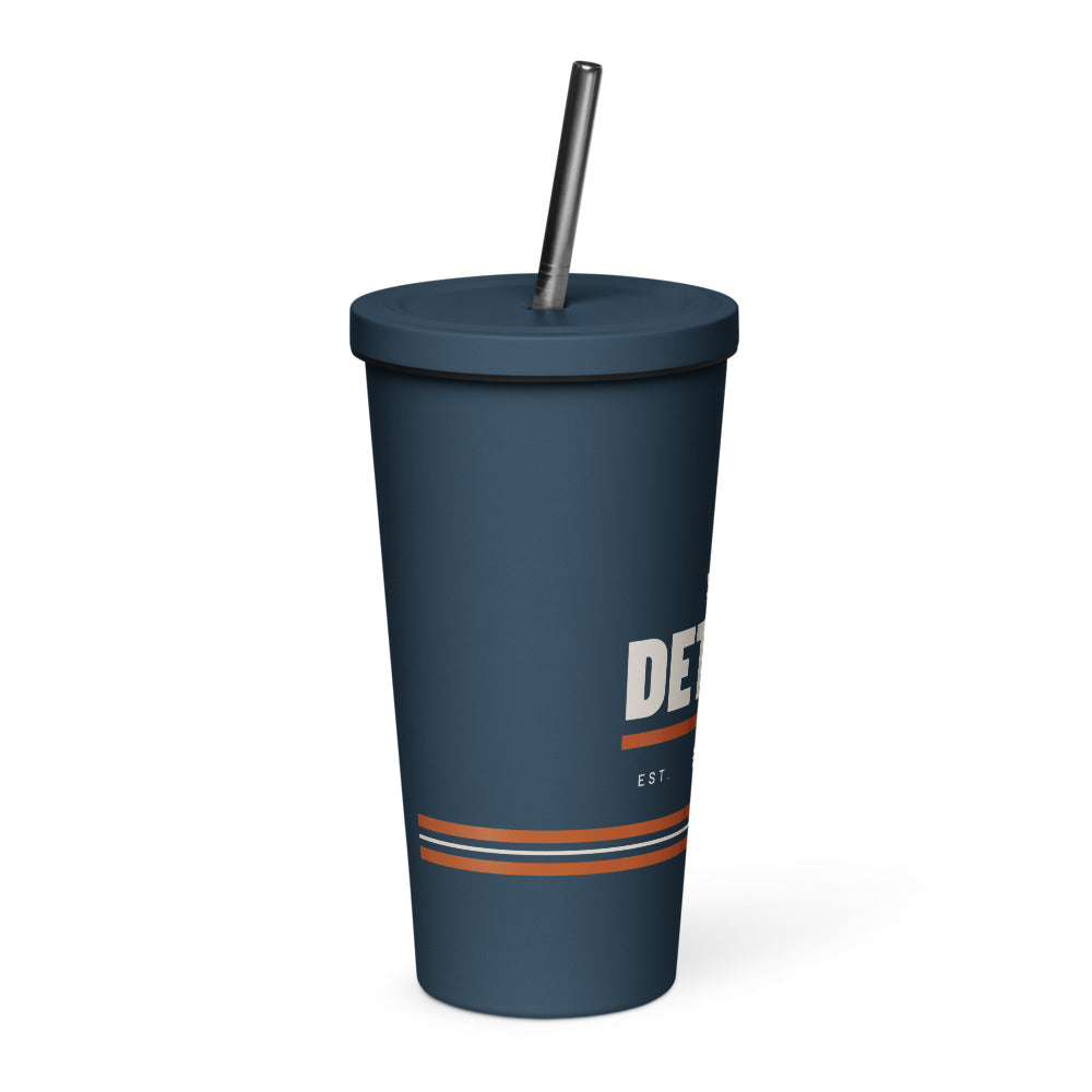 Detour Insulated Straw Tumbler 20 oz in Navy, right