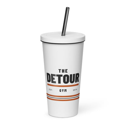 Detour Insulated Straw Tumbler 20 oz in White, front