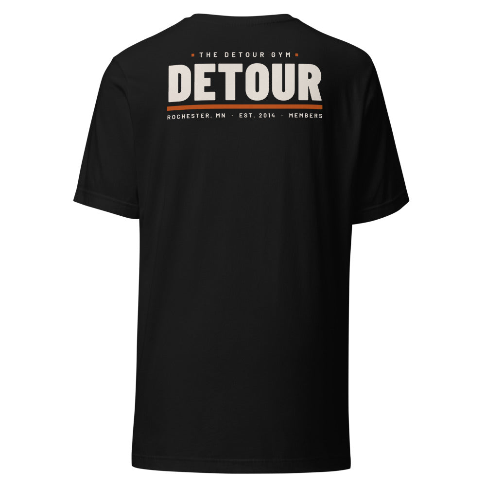 Detour Blaze Tee in Black, back print