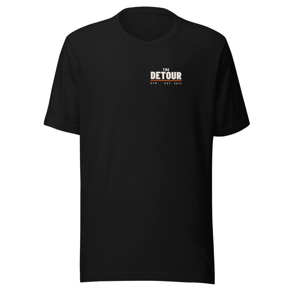 Detour Blaze Tee in Black, front