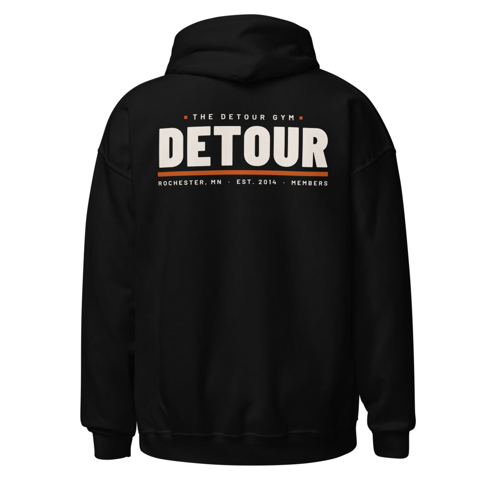Detour Blaze Hoodie in Black, back print