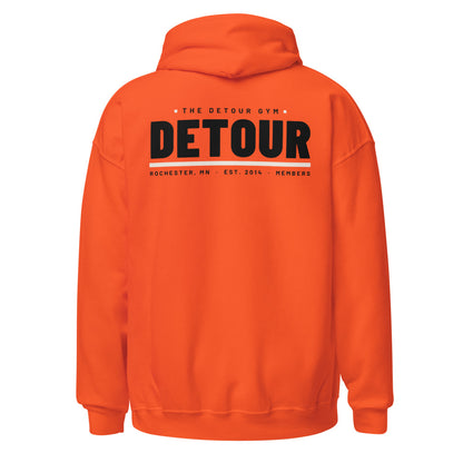 Detour Blaze Hoodie in Orange, back print