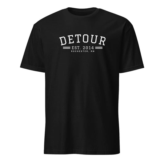 Detour EST. 2014 Tee in Black, front
