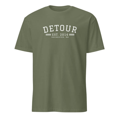 Detour EST. 2014 Tee in Military Green, front
