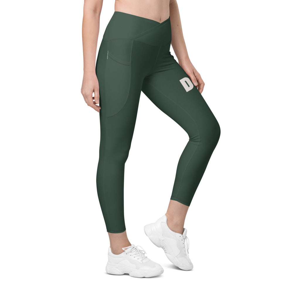 Monogram Women’s Pocket Leggings: Spruce: front