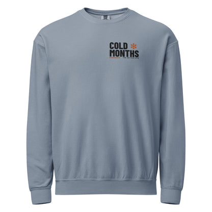 Cold Months Garment-Dyed Crewneck: Blue Jean: front