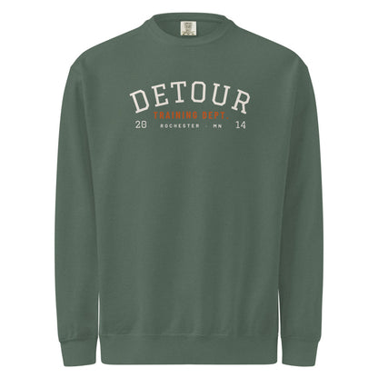 Training Dept. Varsity Crewneck: Blue Spruce: front