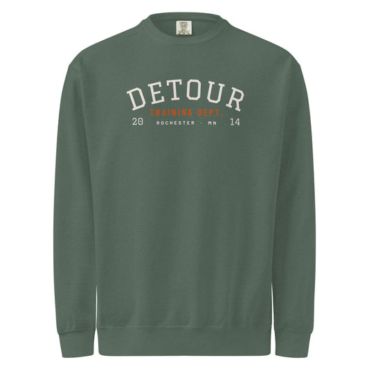 Training Dept. Varsity Crewneck: Blue Spruce: front