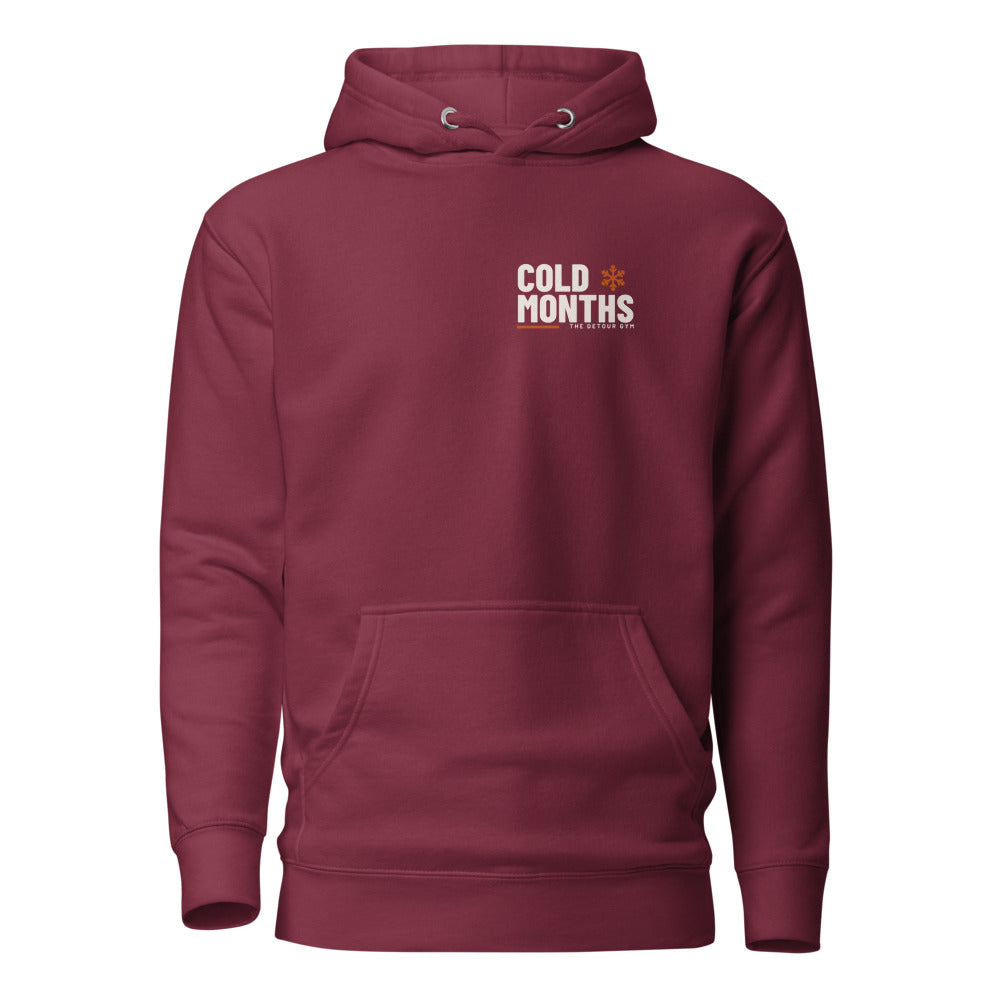 Cold Months Hoodie: Maroon: front